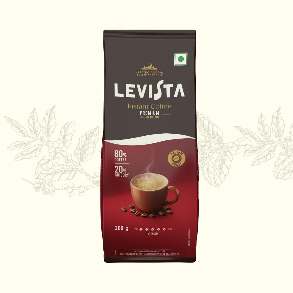 Levista Pochette de café instantané de qualité supérieure de 200 g