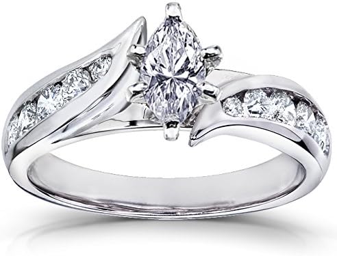 Kobelli Marquise Diamond Engagement Ring 1 Carat (ctw) in 14k White Gold