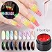 Produktbild hmkazm Luminous Spider UV Gel Nail Polish UV LED Liner Nail Varnish 7ml, 8 Farben Leuchtendes Spinnennagel UV Gel Lack Set, Neon Fluoreszierendes Spinnen UV Gel, DIY Nail Art Drahtziehgel (8 Color)