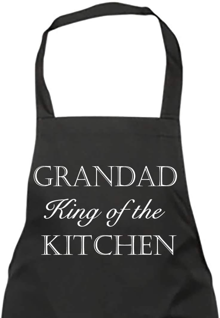 60 Second Makeover Limited Grandad King Of The Kitchen Black Funny Aprons For Men Grandad Presents Fathers Day Gift Presents For Grandparents Father's Day Gift
