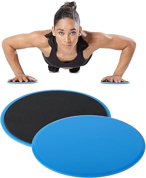 Exercise Slider Sliding Discs Fitness Core Sliders Double-Sided Sliding Discs Gym Gliding Discs Sliding Discs Gym Home Fitness Equipment for Use on Carpet Hardwood Floors (Blue)