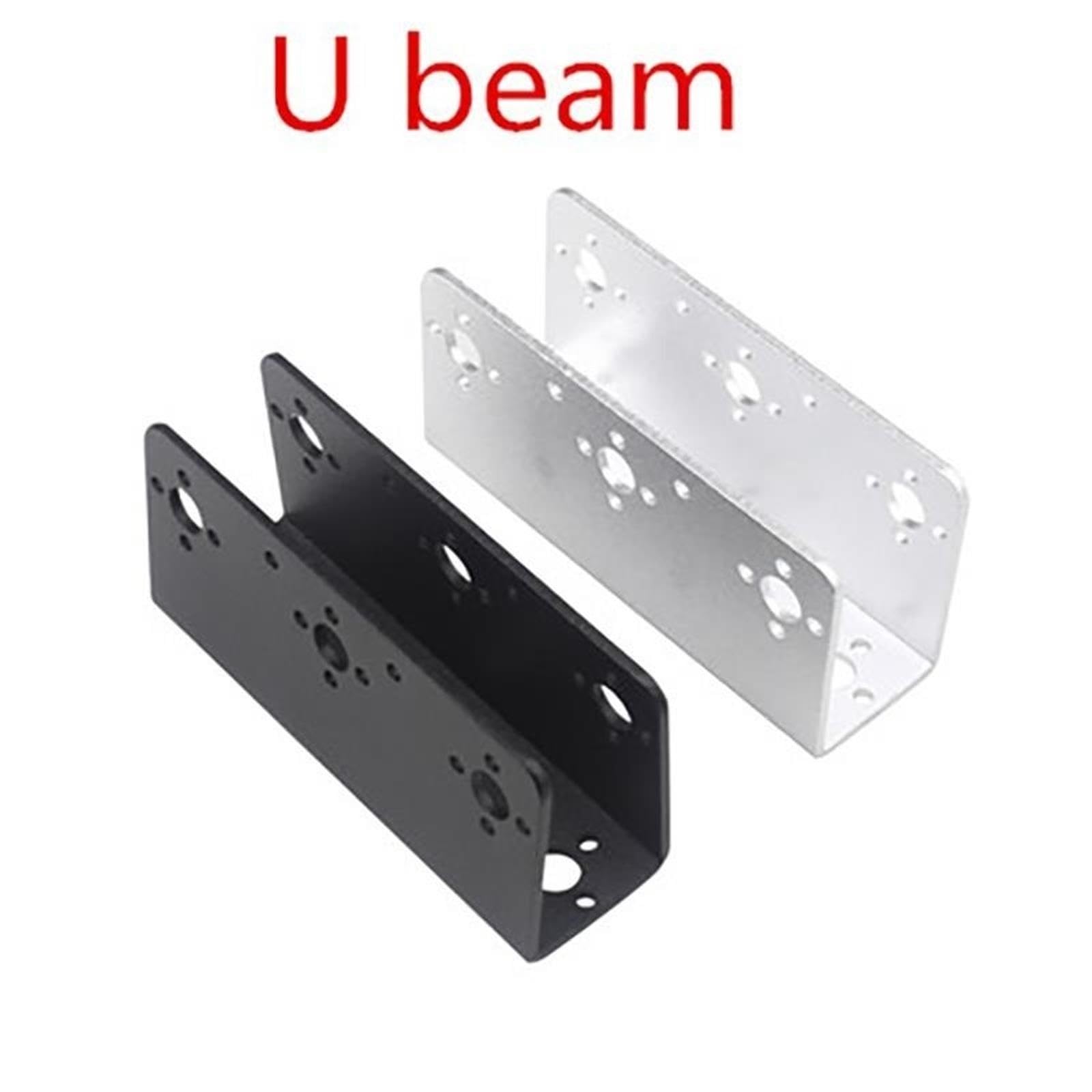 Black Robot Arm Robotic Part Accessory Platfrom U Beam Servo Bracket For Standard Servo Steering Bearing Bracket Steam DIY Parts(New black claws)