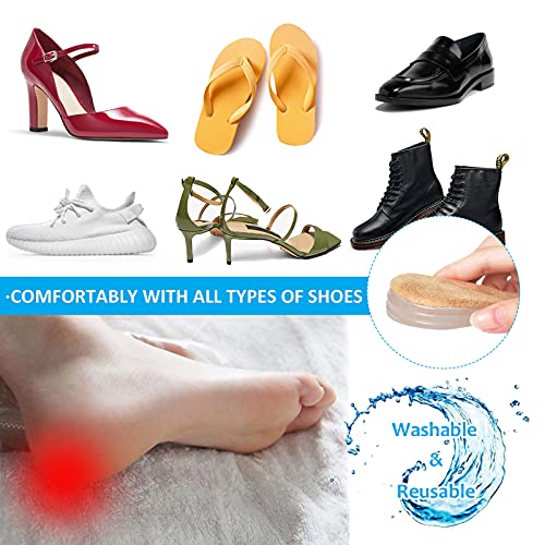 Image of JUMPOW Heel Lifts for Leg Length Discrepancy, 4 Layers, Adjustable Orthopedic Shoe Heel Lift, Height Increase Insole, Heel Spurs, Achilles Tendonitis, Heel Pain, Heel Cushion Inserts for Women & Men