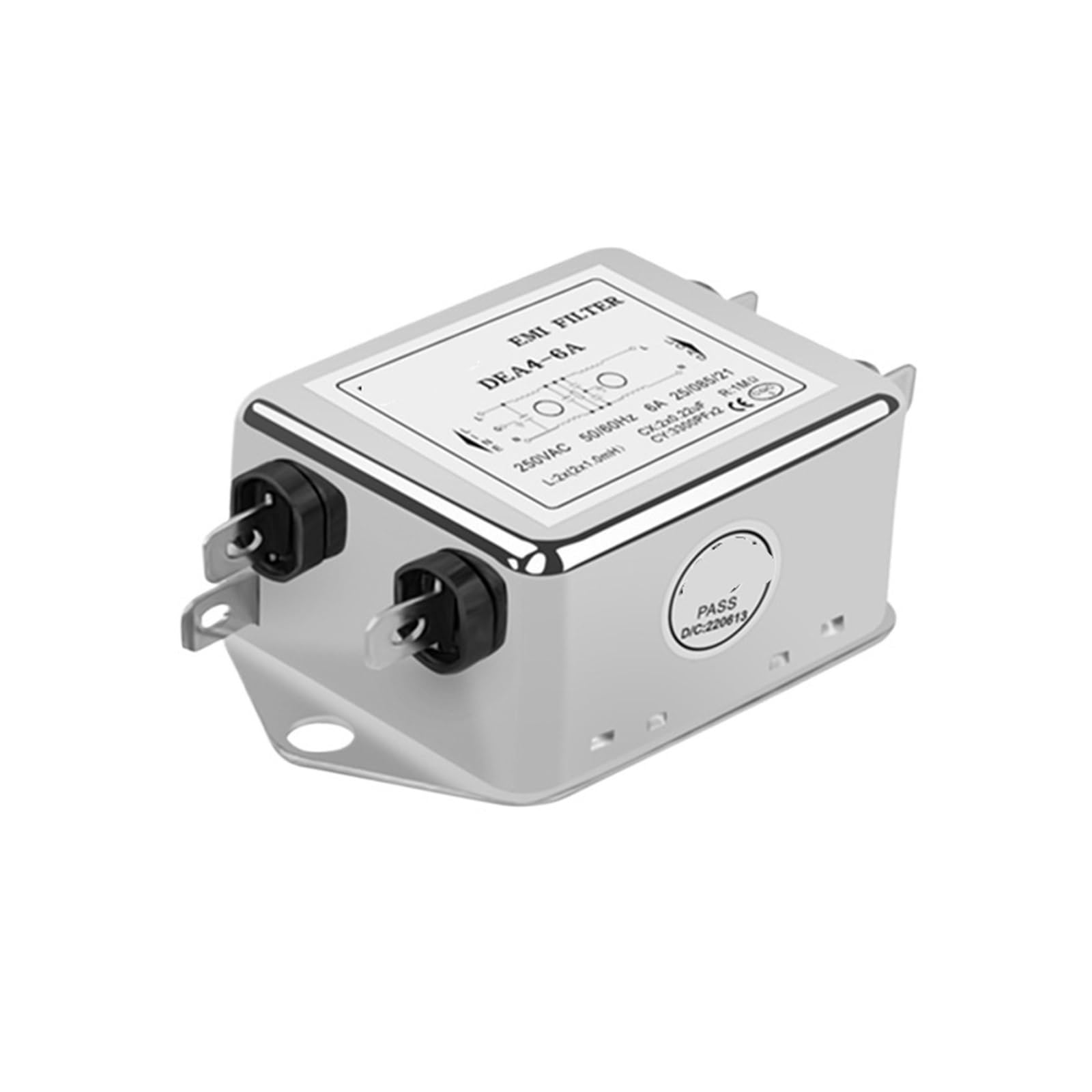 Filtro de CA monofásico de doble sección 6A para ruido eléctrico
