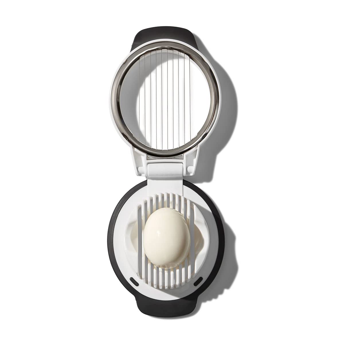 Coupe-œuf Dur OXO Good Grips - Tranche œufs En Rondelles Ou Cubes - Lame Inox 5 Mm - Base Antidérapante