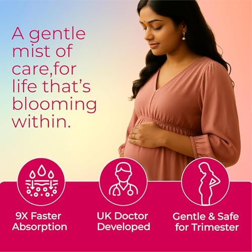 Image of Prega-1 Sublingual Oral Spray Supplement | Under the Tongue | Supports Pregnancy | Prenatal Supplement for First Trimester | Folic Acid, Vitamins B1, B6, B12, C, D2 & E | 20ml | 1 Month Supply