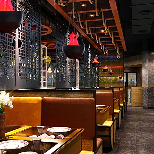 3D Fake Fire Flame Hanging Lamp Decoration,110V Artificial Flickering Flame Campfire 3D Decorative Night Light Realistic Torch Light Table Lamp Stage Effect Light For Christmas Party Festival Decor #TOP3