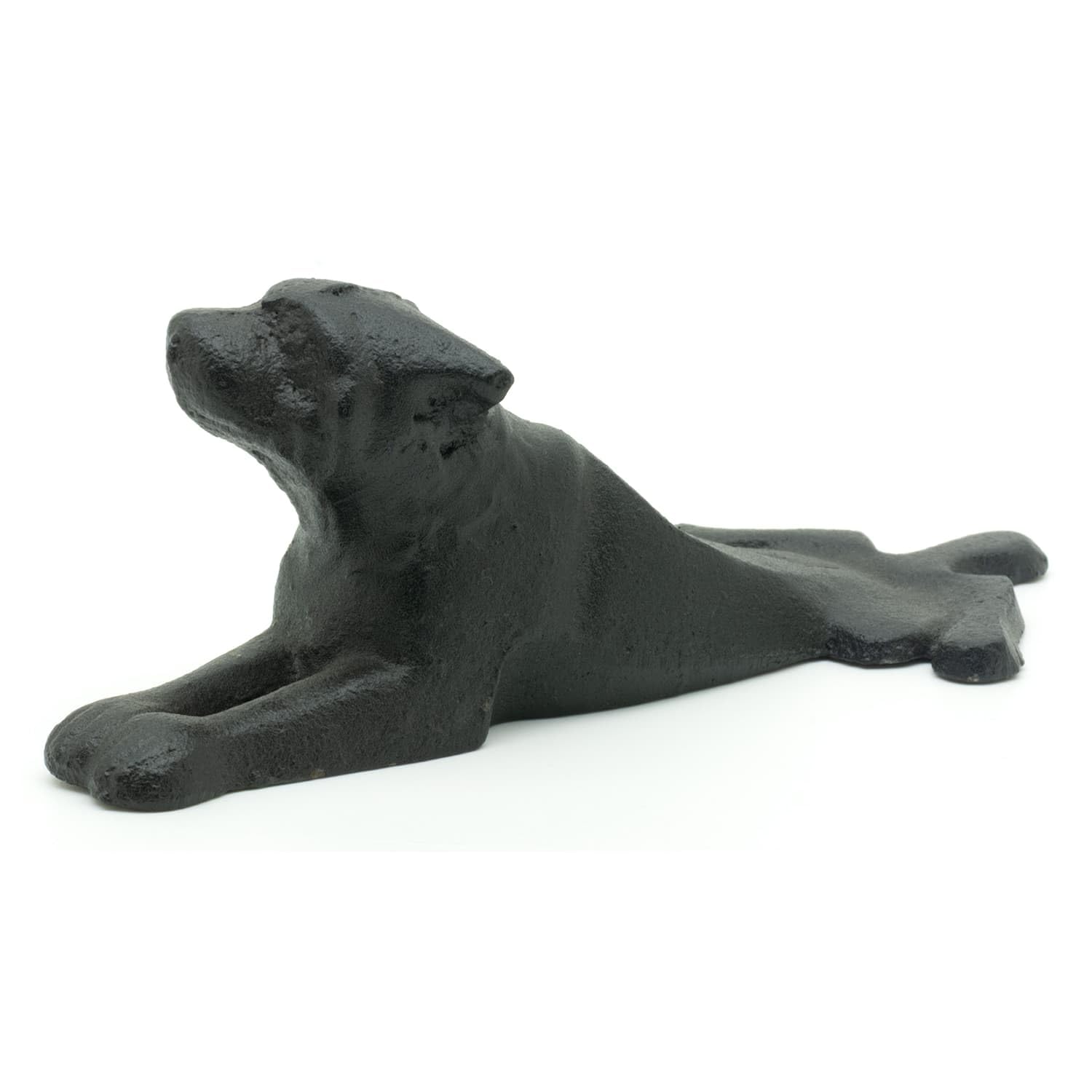 CKB LTD Cast Iron Dog Door Stop Heavy Duty Wedge - Decorative Indoor Outdoor Weighted Doorstopper Ornament for Bathroom, Living Room, Bedroom, Kitchen, Office Doors