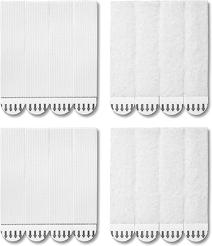 Image of 24 Pairs Large Picture Hanging Strips Removable Damage Free Hook and Loop Tape Sticky Picture Hangers for Wall Hanging Pictures Without Nail White Adhesive Strip