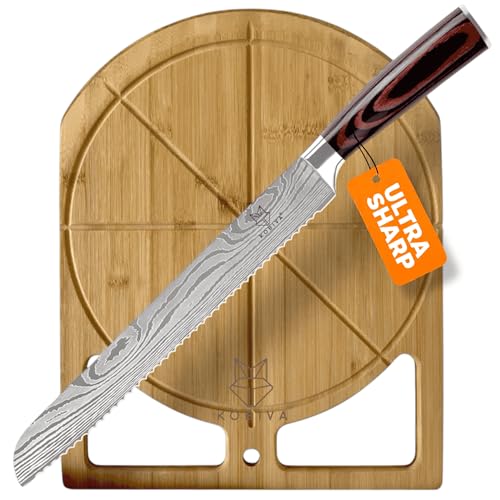 Premium 10-inch Serrated Bread Knife | Razor Sharp Cutter for