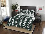 Northwest NCAA Michigan State Spartans Unisex-Adult Bed in a Bag Set, Queen, Rotary