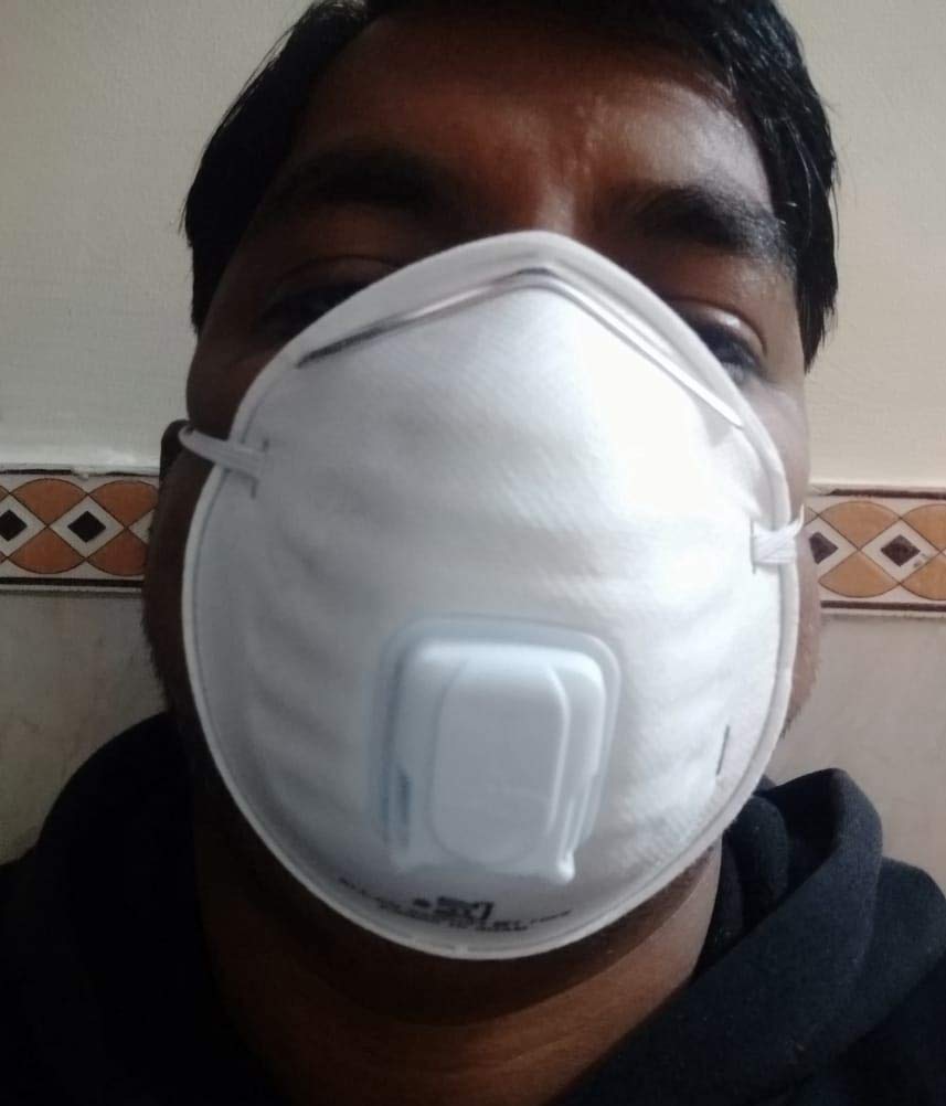AUTONEST Anti Pollution Face Mask Carbon Filters - White Colour 4
