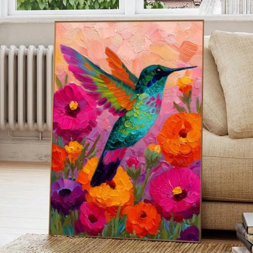 Tableau colibris pour salon moderne et bureau zen