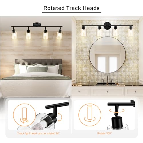 Boostarea4lightledtracklightglasslightshadetracklightingkits4waymodernceilingspotlightsforkitchendiningroombedroomhallwayflexiblyrotatablelightheadblacknotgu10bulb  Urban Country Home Decor Boostarea 4 light led track lightglass lightshade track lighting kits4 way modern ceiling spot lights for kitchendining roombedroomhallwayflexibly rotatable light headblacknot gu10 bulb  urban country home decor