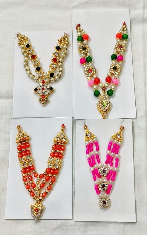 Laddu Gopal Shringar Desighner Malas Colourful Combo Saver (4mala)(Size - Big)