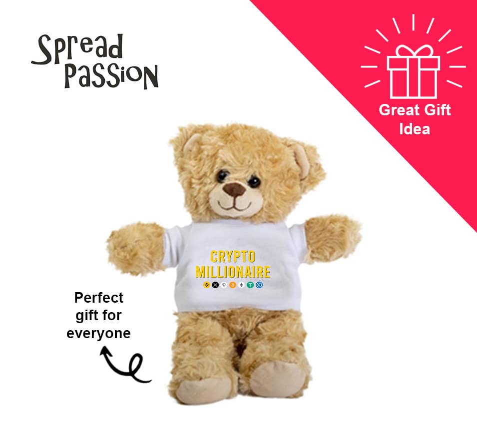 Amazon.com: SpreadPassion Crypto Millionaire Teddy Bear, Gift Stuffed  Animal, Plush Teddy Bear with Tee, Welcoming Baby Gift, Gift for Her, Gift  for Newborn, Birthday Idea : Toys & Games