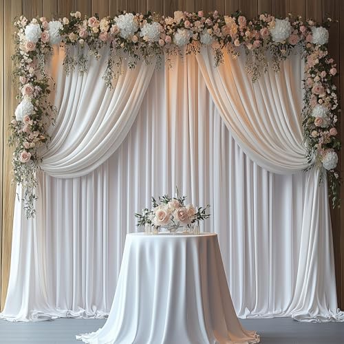 Cortinas Fondo Blanco 10x10 pies, 2 paneles miniatura 2