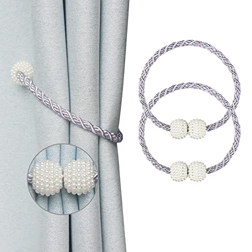 Nieffeiy Magnetic Curtain Tiebacks Convenient Curtains Drape Ties Backs Weave Rope Curtain Holdbacks For Outdoor Window Draperies #TOP14