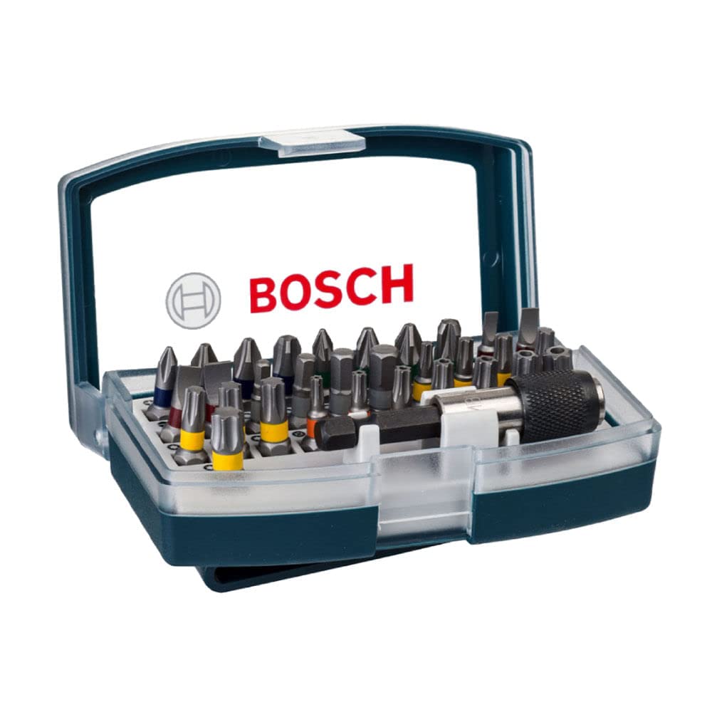 Bosch Professional 2607017359 Screwdriver bit Set with Belt Clip 32 pcs, Silver