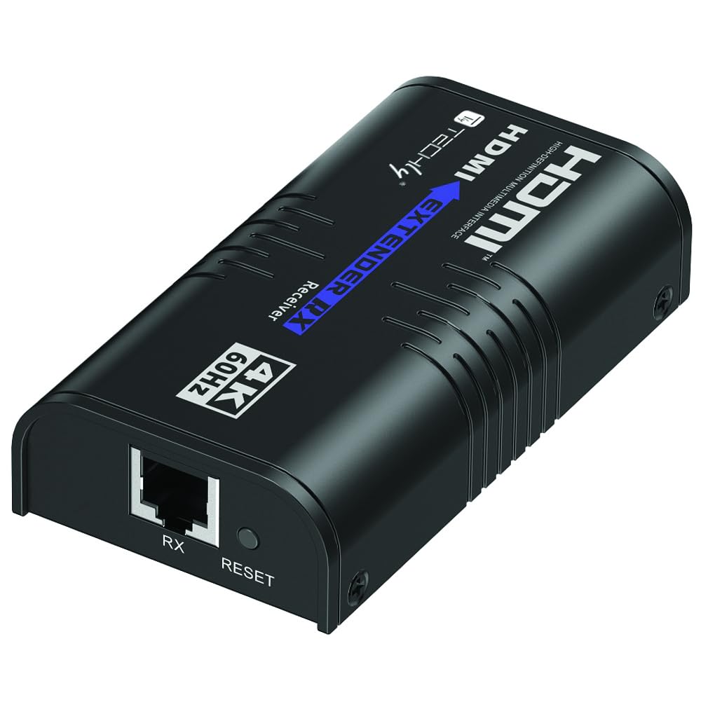 Techly Receptor adicional para extensor HDMI Over IP 4K @ 60Hz en cable Cat.6 hasta 120 m negro 621154