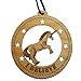 Jolette Designs Unicorn Decor Christmas Tree Ornament, Unique Wooden Decoration Gifts For A Birthday Party for Girls and Boys. 3.25X3.25 Made In USA. Great Gift For Incentives, Xmas. With Hanging Cord