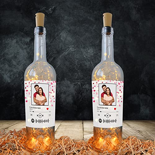 STAMPATEK Bottiglia Lampada Personalizzata con