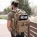 Tan Dad Diaper Bag - Molle-Style Military Diaper Backpack Made of Rugged 900D Waterproof Polyester with Wider Extra-Long Straps, Pouch for Dirty Diapers, Baby Wipes Dispenser & Insulated Pockets