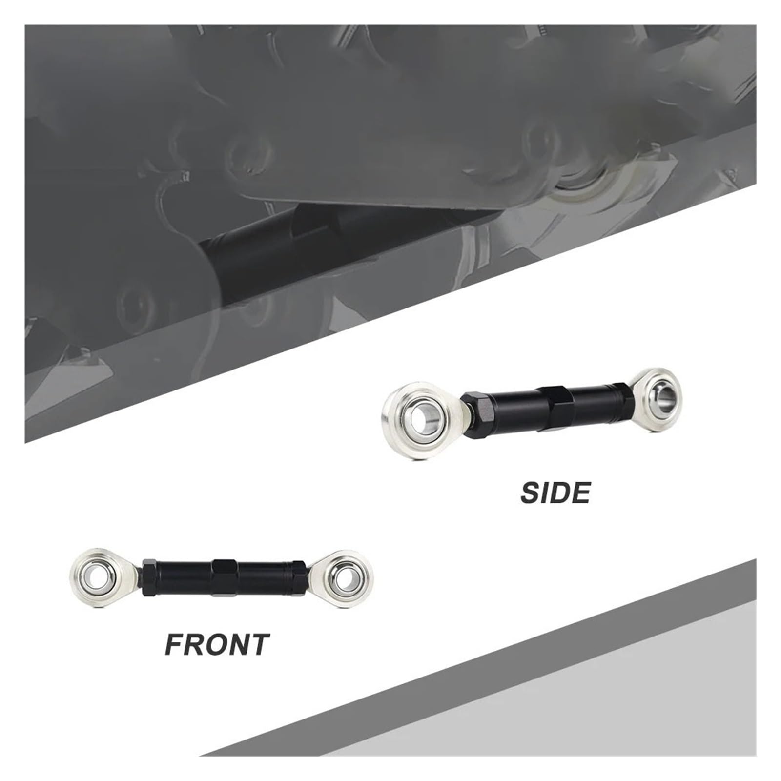 Absenkhebel for die Hinterradaufhängung, kompatibel mit Daytona 675 2006–2020, Street Triple 2007–2020, einstellbarer Tieferlegungs-Verbindungssatz(Noir)