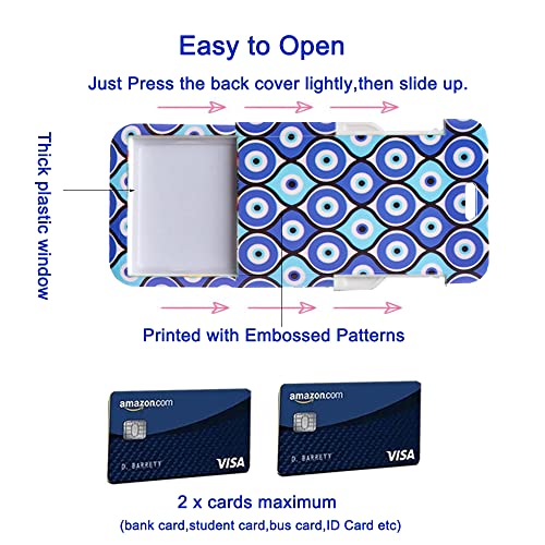 Huapx Cute Lanyard With Id Card Holder,Cute Silky Lanyards Neck Strap Badge Reels Id Holders With Metal Clip For School Students,Teachers,Office Staff,Keys,Wallet,Girls,Women Gift (Devil's Eye) #TOP4