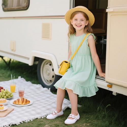 Kiderence Little Toddler Girls Dress Shoes Ballerina Ballet Flats Kids Mary Janes3