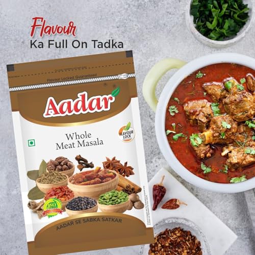 Image of Aadar Whole Meat Masala 50gm - Zipper Lock Freshness Seal Sabut Garam Masala 50g Mix of Aromatic Spices