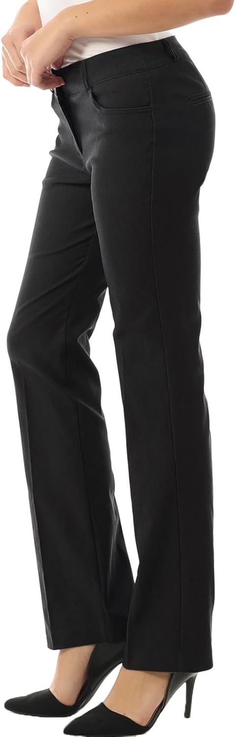 Design by Olivia Women's High Waist Comfy Stretchy Bootcut Trouser Pants