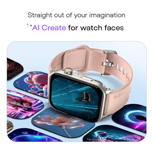 Image of Noise Icon 5 Smartwatch with AI Watch Faces & AI Search, 1.95 inch AMOLED Display, 10 Days Battery, Bluetooth Calling, 100+ Sports Modes, IP68 (Rose Pink)