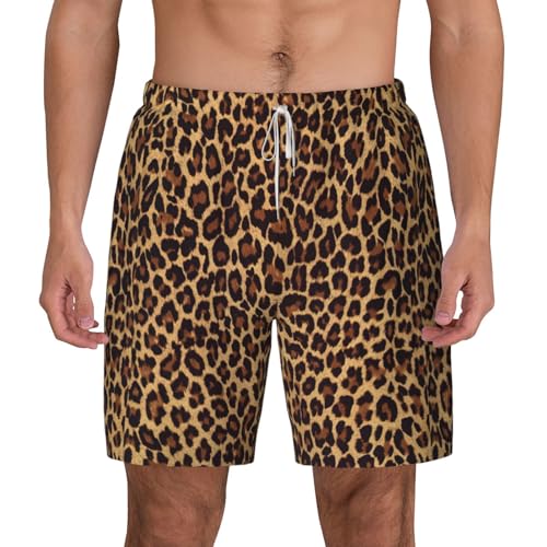 Maillot de bain homme imprimé léopard - Short de plage respirant et vêtement d'extérieur