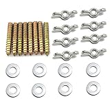 Pro Bamboo Kitchen Hanger Bolt 8PCS 1/4x1-1/2inch Double Headed Screws with 1/4-20 Wing Nuts and...