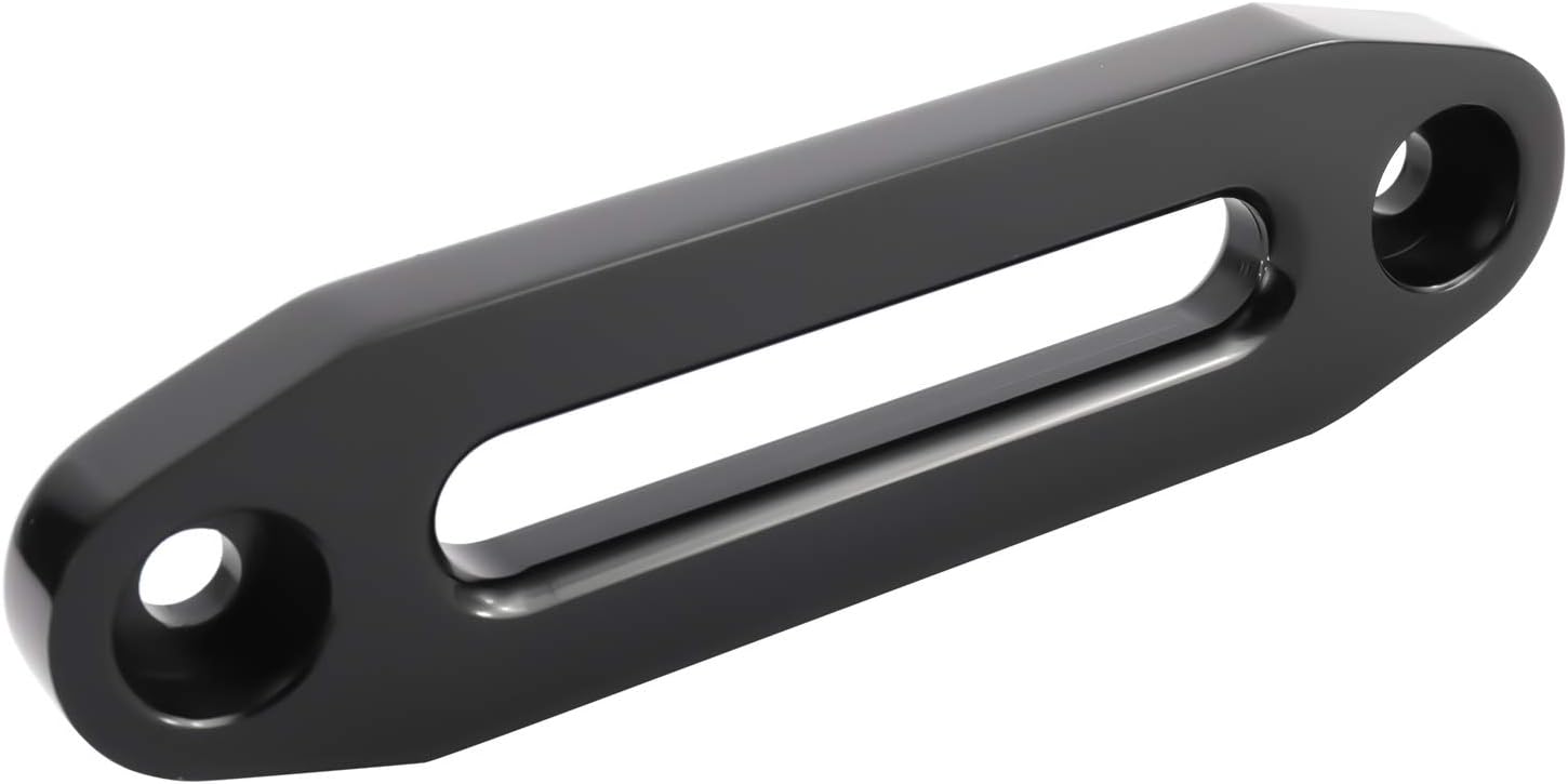 6" Billet Polished Aluminum Hawse Fairlead Load Capacity 3500-5500 LBs with Mounting Hardware for Synthetic Winch Rope (Black, 6") - Image 6