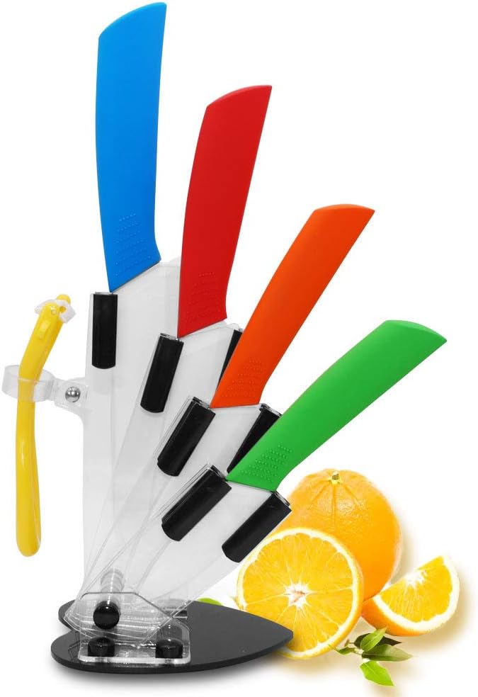 Color Ceramic Kitchen Knife Set,5Piece Professional Knife