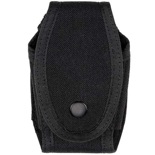 GORGECRAFT Funda para Esposas con Solapa Táctica Bolsa para Esposas de Nailon Resistente Bolsa de Transporte Funda con Bisagras Y Cadena Puños para Chaleco Molle Accesorio para Policía Sheriff Negro