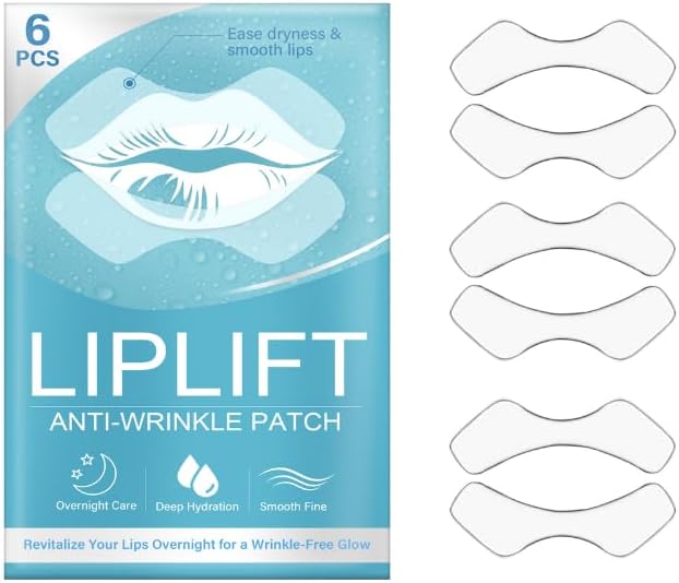 TOMENGBEIAABBCCAnti Wrinkle Patches for Lips, Breathable and Skin-friendly Wrinkle Remover Strips- Smoothing Smile Line & Fine Lines around Lip Area, Lip Lift Skin Care Patches, 3 Pairs