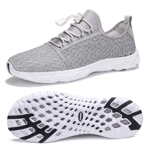 Image of ATHMILE Water Shoes for Men Women Barefoot Hiking Swim River Beach Knit | Adult Lake Pool Aqua Socks Quick Dry for Hiking Surfing Kayaking Sport Accessories Camping Must Haves