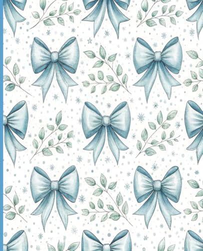 Blue Bow Coquette Composition Notebook: Shabby Chic Pastel Journal for Girls & Women – 7.5x9.25, 100 Lined Pages: A sweet coquette-style blue bow ... school, planning, and everyday writing. image 2