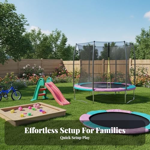 Coussin de sécurité trampoline pour s'amuser dans le jardin en été