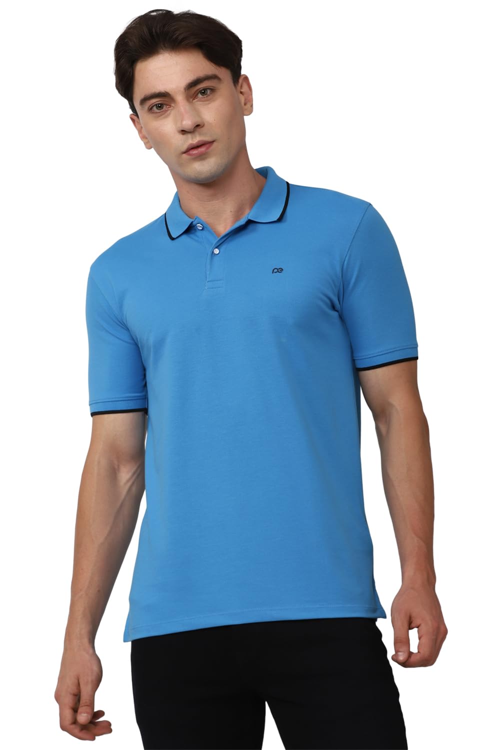 Peter England Mens Solid Slim Fit Polo Shirt (PCKPSSGB669801_Medium Blue 3XL) (B0C1RZ17RM) Amazon Price History, Amazon Price Tracker
