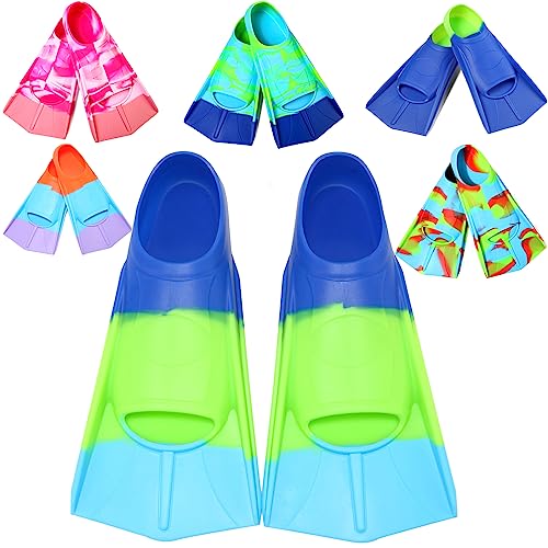 Fanwill Kids Swim Fins,Short Comfortable Flippers for Lap Swimming and Training for Child,Girls,Boys,Beginners