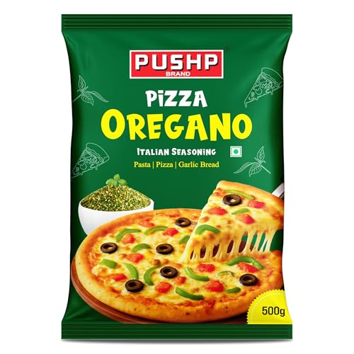 Image of Pushp Pizza Oregano 500g Pouch | Italian Oregano Seasoning | Pizza & Pasta Herb Mix | Oregano Flakes for Pizza, Garlic Bread, Sweet Corn & Snacks | Multipurpose Italian Seasoning