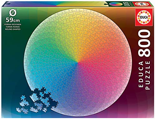 Educa - Round Arco Iris. Puzzle Redondo de 800 Piezas (19033)