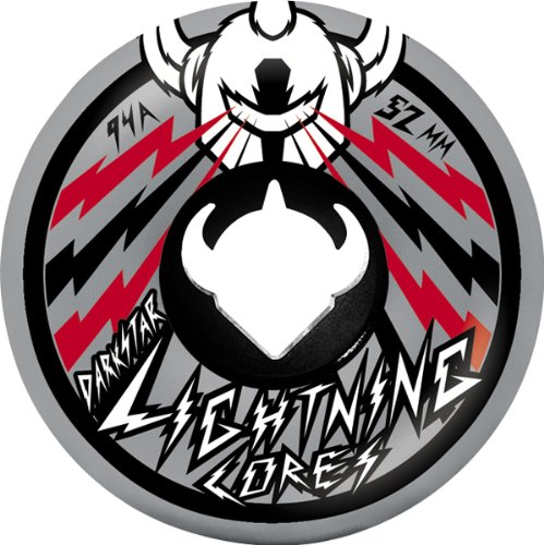 Roue de skateboard Darkstar 52 mm avec noyau Lightning noir et gris pour le street