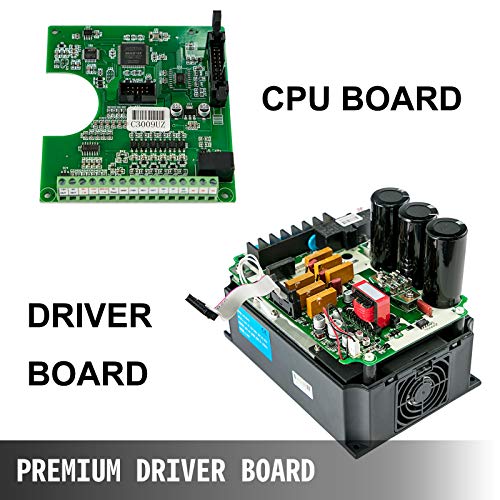 VEVOR Control CNC VFD 220V 7.5 KW 10HP Variable Frequency Drive 50A CNC Motor Drive Controller Inverter Converter 400 Hz 1 or 3 Phase Input 3 Phase Output for Spindle Motor Speed Control