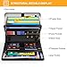 Hontom Accordion File Organizer,5200℉ Fireproof Document Organizer with 13 Pockets,Portable Travel Home Safe Storage File Folder Binder with Zipper for Letter Important Document,Paper,Receipt
