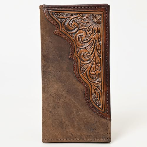 Western Floral Rodeo Bifold Men Women Genuine American Leather Wallet2